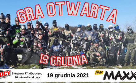 Paintball – Zimowa Gra Otwarta 19.12.2021 (niedziela) na Arenie Mocy