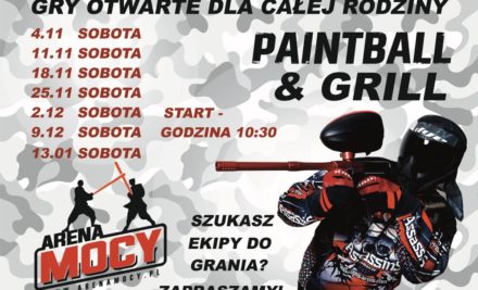 Paintball – Gry Otwarte na Arenie Mocy harmonogram gier na obecny sezon